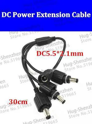 10 pcs DC waterproof Power Jack 1 DC Female To 3 Male plug Splitter Adapter Connector Cable For CCTV Camera LED Strip Light