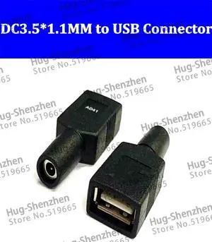 DC3.5*1.1mm female to USB female power adapter connnector for IPAD--20pcs/lot