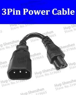10pcs 220V power cable to laptop power adapter cable 3pin male to female power extension cable
