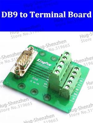 RS232 Serial  DB9 Male to Terminal Adapter Connector Signals Terminal Module