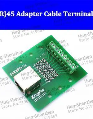 RJ45 BRK8P8CSJ Breakout PCB Board Ethernet LAN interface to Terminal port adapter switch terminals without Din Rail 5pcs RJ45 BRK8P8CSJ Breakout PCB Board Ethernet LAN interface to Terminal port adapter switch terminals without Din Rail 5pcs