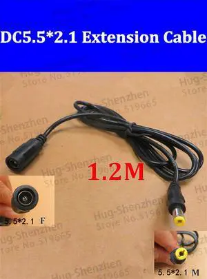 China sale monitoring extension male and female connector cable DC5.5*2.1 12V 5A power cable 20pcs