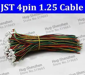 and  brand Mini. Micro 1.25 T-1 4-Pin Connector w/.Wire x 100Pcs .4pin 1.25mm
