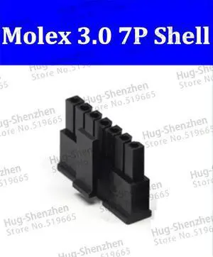 200pcs/lot Black Molex 3.0mm 43645-0700  7Pin male Power Connector Housing 3.0mm Plastic Shell Connecter