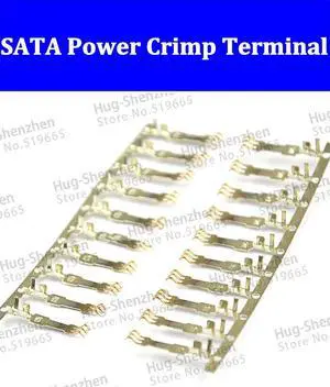 300pcs best price good quality gold plated SATA 15Pin power long leg crimp terminal