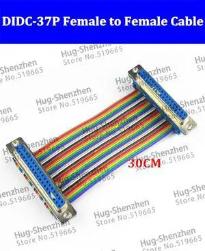 DB37 ribbon cable  DIDC-37P female to female cable  DIDC DR37 COM connector cable with 30CM --5pcs/lot