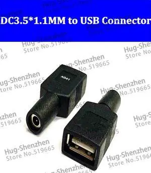 DC3.5*1.1mm female to USB female power adapter connnector for IPAD--100pcs/lot