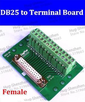 DB25 to Terminal adapter plate DR25 Female terminal breakout board 180 degrees wholesale