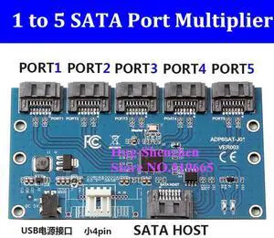 Adapter Card SATA 1 to SATAII/SATA2 5 Port Multiplier Converter Riser SATA 3.0 adapter Card JMB321 Chip