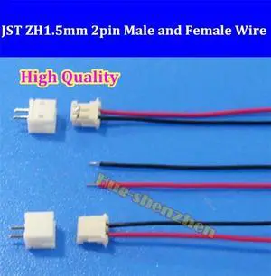 Wholesale   200Set/lot  JST Mini Micro ZH 1.5 ZH1.5MM zh1.5  2Pin JST Connector with Wires Cables Male and Female