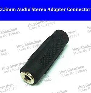 100 pcs/lot  3.5mm Female to Female F/F Audio Stereo Adapter Connector Coupler Extension