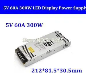 N300V5-A Ultra-thin 5V 60A 300W LED Display Power Supply, LED display switching power supply