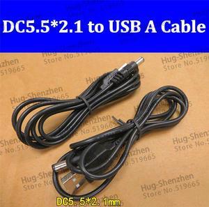 50pcs/lot   audio fan power cable USB A male to DC5.5*2.1 power cable