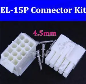 4.5mm 15P Mini.TAMIYA EL4.5 Male+Female Connector+terminal 50pcs