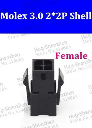 5557 Molex 3.0mm 43025 2*2P 4Pin female connector 3.0 pitch plastic shell connector 4P female plug  200pcs/lot