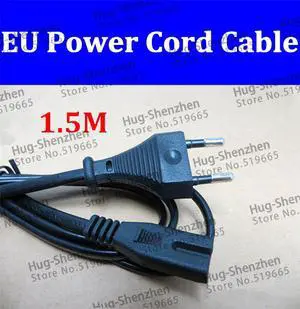 2pcs 1.5m Figure 8 C7 to Euro European 2 pin AC Plug Power Cable Lead FIG 8 Cord EU