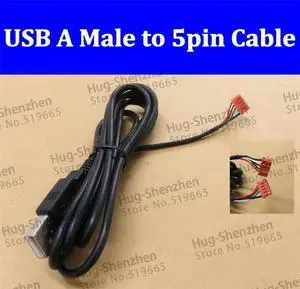 USB male connector to 5pin terminal cable USB A male power cable---10pcs/lot