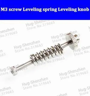 50pcs 3D printer Leveling components M3 screw Leveling spring Leveling knob suite for 3D printer