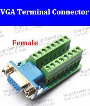 25pcs HDR15 DB15  female 3Row 15Pin Plug Breakout PCB Board Terminals Connectors Adapter VGA connector 3+4 3+6 3+9