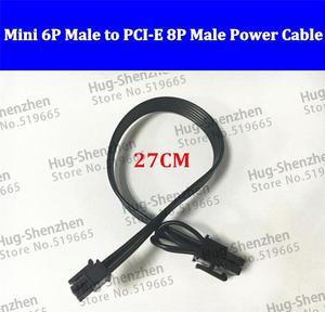 mini 6pin male to pcie 8pin male video card 6 pin to 8 pin power cable for Mac Pro G5 GTX680 GTX480