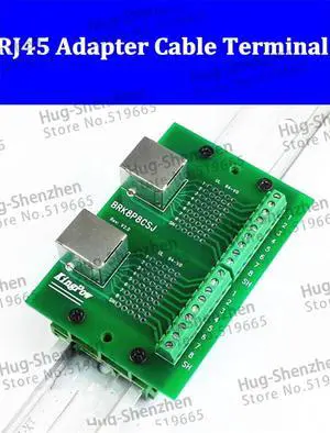 !!! 5pcs RJ45 adapter cable terminals / network interface adapter cable terminals / BRK8P8CSJ (with PCB holder) !!! 5pcs RJ45 adapter cable terminals / network interface adapter cable terminals / BRK8P8CSJ (with PCB holder)