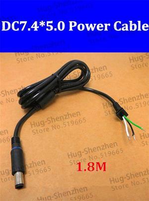 5pcs/lot DC power cable DC7.4*5.0 with pin and lamp adapter cable for dell laptop