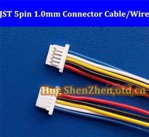 100pcs Micro JST SH 1.0mm Pitch 5-Pin Female Connector with  Wire 5pin jst Connector
