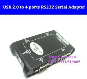 USB to RS232 4 port COM adapter card 9Pin USB 2.0 to 4 ports RS232 Serial DB9 COM Controller Connectors Adapter Hub