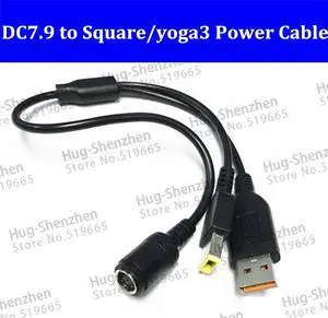 dc adapter convertor connector dc power cable 7.9 female jack to Rectangle male plug for lenovo thinkpad FOR-yoga3---5pcs/lot
