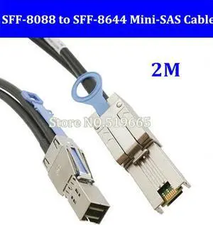 SFF-8088 sf-8088 to SFF-8644 sff-6844 Mini-SAS HD 4X LANE SERVER 12/GBIT 2M External Cable