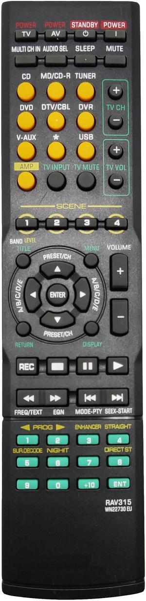 Leankle Remote Controller RAV315 for Yamaha AV Receivers HTR-6025, HTR-6030, HTR-6050, RX-V361, RX-V561, YHT-280BL, YHT-390, YHT-390BL