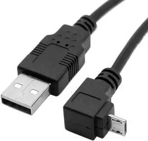 CYDZ Up Angled 90 Degree Micro USB to USB Data Charge Cable for I9500 i9300 N7100