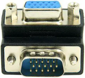 CYDZ Right Angled 270 Degree VGA SVGA 15pin Male to Female extension Adapter