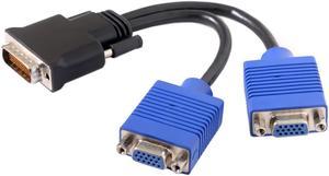 CYDZ DMS-59pin Male to Dual 15Pin VGA RGB Female Splitter Extension Cable for PC Graphics Card