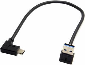 CYDZ  Reversible USB 3.1 USB-C Angled to Up Angled 90 Degree A Male Data Cable for Laptop & Tablet & Mobile Phone