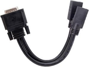 CYDZ DMS-59Pin Male to Dual DP Displayport Female Splitter Extension Cable for PC Graphics Card Black