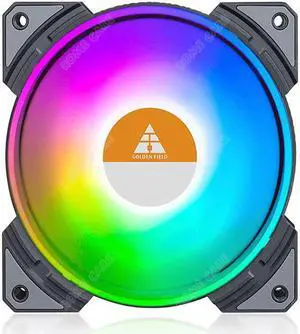 RGB 120mm Quiet Light Loop RGB LED Case Fan PC Cooling 1 Fans Pack, for Case CPU Computer Cooling Cooler Radiator PC Chassis (1 PCS)