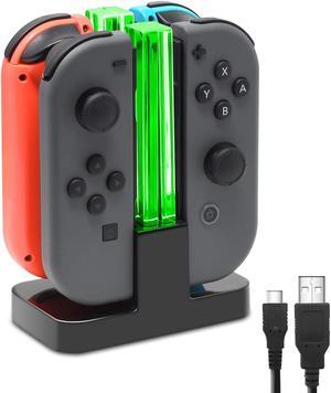 ROME CARE Charging Dock Compatible with Switch Joy-Con with Lamppost LED Indication, Charger Stand Station Compatible with Switch Joy-Cons with Charging Cable
