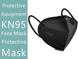 ROME CARE 500 Pcs Face Mask 5-Layer Breathable Protective Mask with Elastic Earloop and Nose Bridge Clip Disposable Respirator Protection Mask Black
