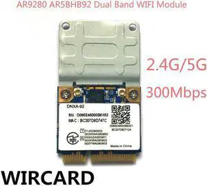 AR9280 AR5BHB92 Dual-Band 2.4GHz and 5GHz 802.11a/b/g/n 300Mbp Wireless wifi mini pci-e Card