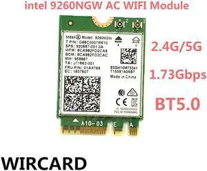 1730Mbps Wireless 9260NGW Wifi Network Card For Intel 9260 Dual Band NGFF 2x2 802.11ac Wifi BT 5.0 for Laptop Windows 10