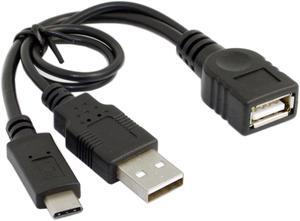 CYDZ USB-C USB 3.1 Type C Male Connector to A Female OTG Data Cable with Extral Power