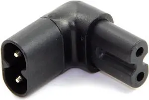 CYDZ Figure 8 IEC 320 C7 to C8 90 Degree Up Down Angled Right Angle AC Power Adapter Extension