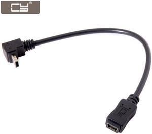 CYDZ  GPS Mini USB 5P 90D Down Direction Angled Male to 5P Female Extension Cable 0.2M