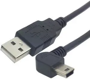 CYDZ 5pin Mini USB type Male Left Angled 90 degree to USB 2.0 male data charge cable 50cm