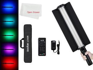 Godox LC500R 2500K-8500K Bi-Color Full Color RGB LED Light Stick Lighting Effects CRI 96 TLCI 98 with Remote Control + Barndoor