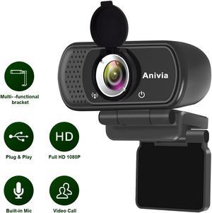 W5 HD 1080P Webcam with USB Plug- Computer Camera for Video Calling and Recording, 1080p Streaming Camera, Desktop or Laptop Webcam