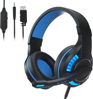 PS4 Gaming HeadsetPC Gaming Headset AllPlatform Stereo Headphones Gaming Headset with Mic Compatible with PC Computers Xbox One Controller Android iOS Laptop Smartphone Tablet
