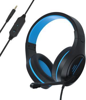PC Gaming Headset with Mic PS4 Gaming HeadsetStereo Gaming Headphone for PS4 Xbox One Nintendo Switch PC Mac Laptop AndroidSmartphone TabletMH601BLUE 