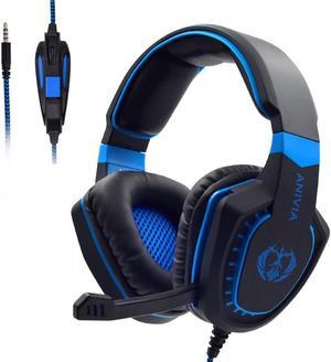 PS4 Gaming Headset,PC Gaming Headset, All-Platform Stereo Headphones Gaming Headset with Mic Compatible with PC Computers Xbox One Controller, Android, iOS Laptop, Smartphone, Tablet